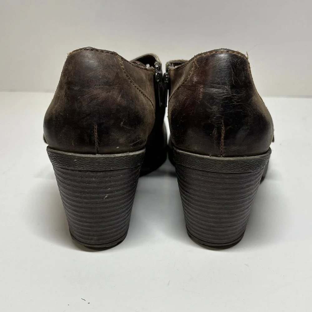 b.o.c.‎ Born Concept Shooties Womens 11 Brown Leather Distressed Monk Strap